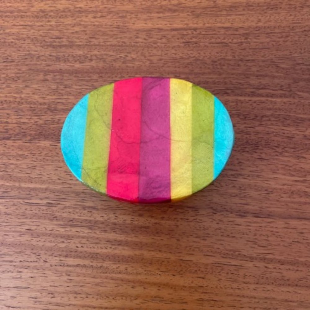 Striped capiz box